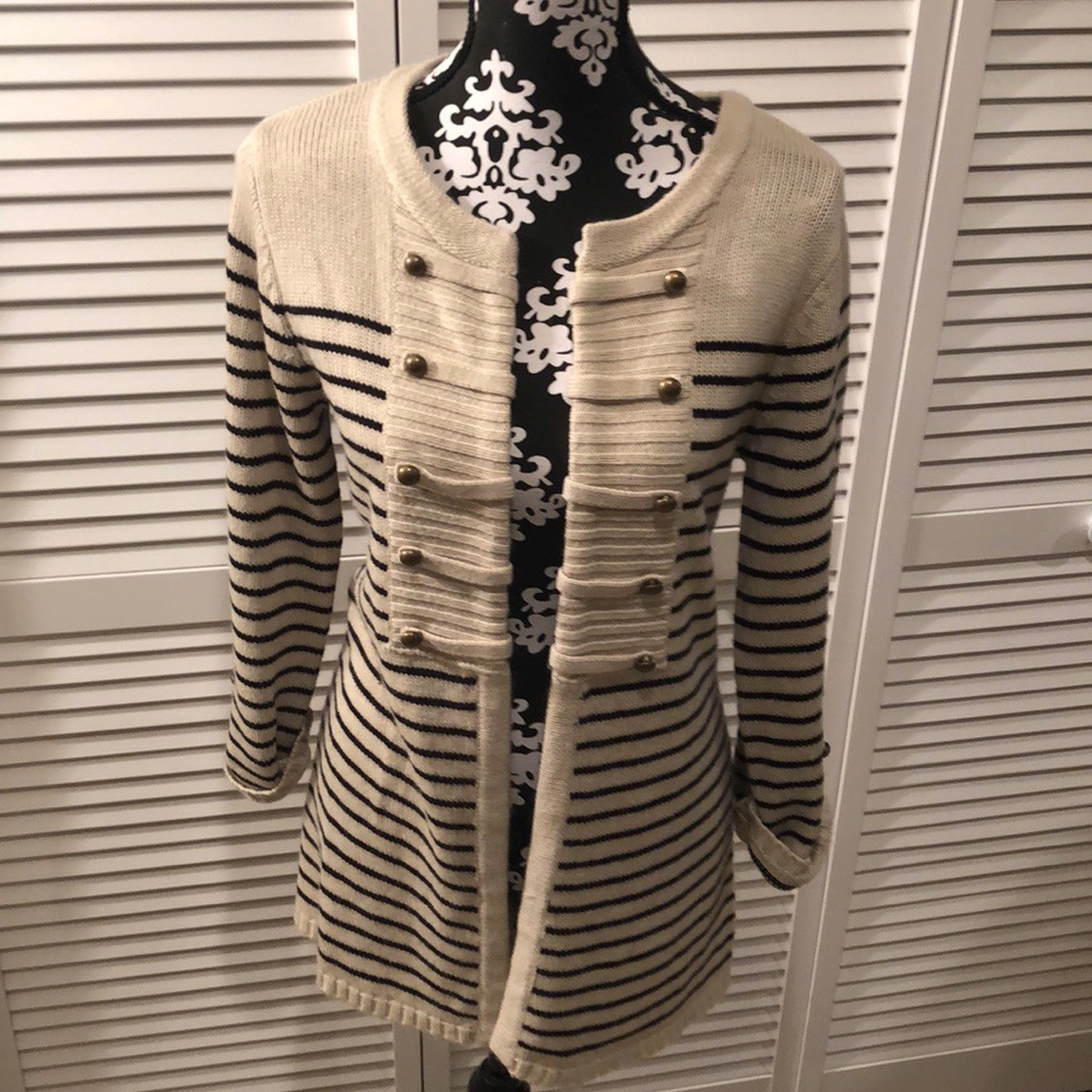 Debbie Morgan Open Cardigan w Brass Detail Medium
